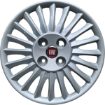 Coppa ruota  cerchio 15" per Fiat  GRANDE  PUNTO con  logo  Fiat colore rosso.