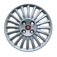Coppa ruota  cerchio 15" per Fiat  GRANDE  PUNTO con  logo  Fiat colore rosso. - immagine 1