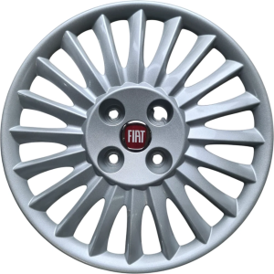 Coppa ruota  cerchio 15" per Fiat  GRANDE  PUNTO con  logo  Fiat colore rosso.